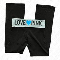 Fashion bootcut pants aesthetic casual women's pants cute pink stripes letter print slim pants punk retro E-girls Y2K streetwear