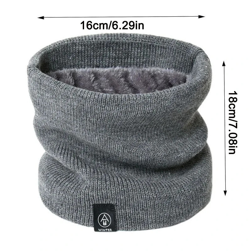 Fashion Women Knitted Scarf Solid Cashmer Like Winter Snood Scarves Lady Warm Thick Unisex Men Neck Scarfs Ring