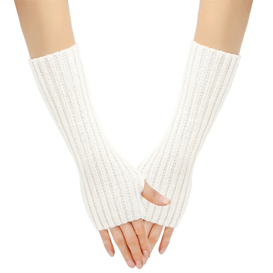 Arm Warmers Autumn Winter Cuffs Hand Sleeves Long Wool Gloves Men Women Knit Sleeves Warm Elastic Fashion Lady Sexy