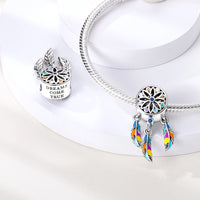 Silver Plated Cats Firefly Crosses Owls Dreamcatchers Charms Fit Original Pandora Beads Pendent Dangle Bracelet Woman Jewelry