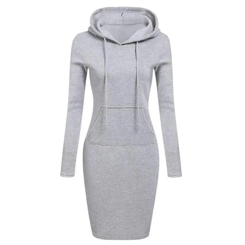 Ladies Dress Autumn Women Hooded Dresses Hoodies Women Sweatshirts Women Hoodies Dress Tops Ladies Clothing