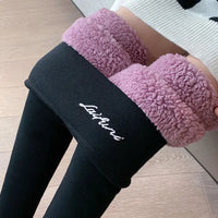 Winter Warm Leggings Women Adding Velvet and Thickening Leggings Small Feet Pencil Pants Outdoor Wearling Casual Stretchy Pants