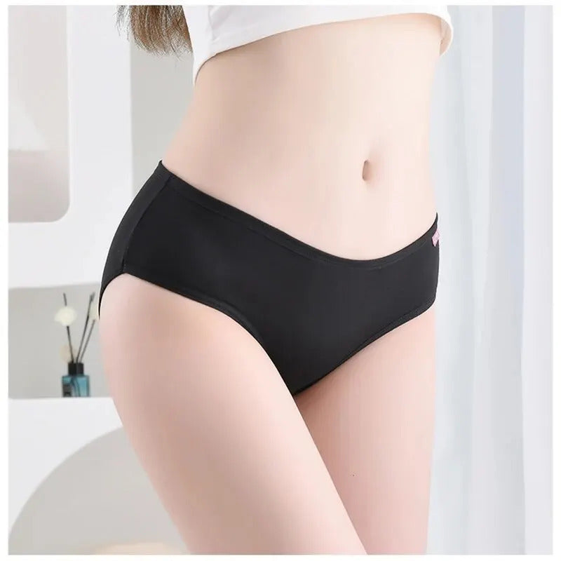 7Pcs/Lot Women's Panties Cotton Plus Size Underwear Girls Briefs Breathable Solid Color Panty Underpant Female Lingerie M-4XL