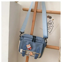 Korean Style Canvas Shoulder Bag For Women New Fashion Female Crossbody