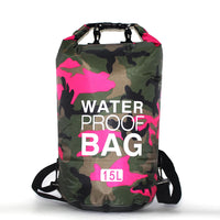 2/5/10/15/30L Outdoor Camouflage Waterproof Dry Bags Portable Rafting Diving Dry Bag Sack PVC Swimming Bags for River Trekking