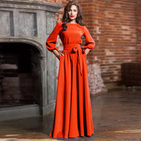 2024 New Vintage Bandage Maxi Dress Women Lantern Sleeve Long Party Dresses Autumn Elegant Luxury Guest Wedding Evening Vestidos