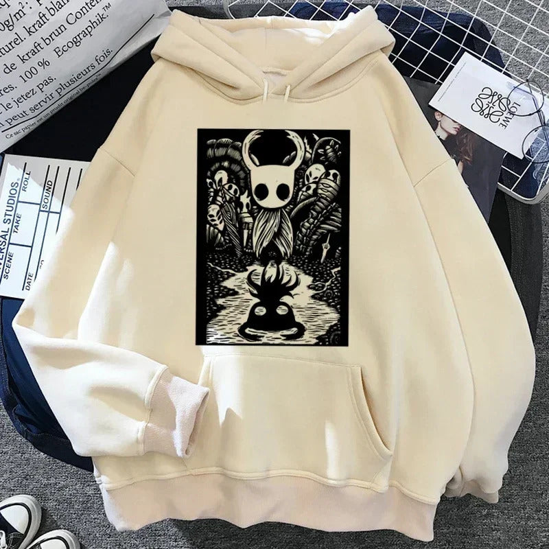 Hollow Knight Hoodies Men Korea Ulzzang Grunge Y2k Aesthetic Fmale Autumn and Winter Pullover Hoddies Graphic Streetwear