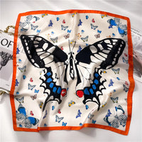 Print 70cm Silk Satin Headkerchief Women Luxury Design Neck Tie Scarf Female Hair Hand Wrist Foulard Shawl Hijab Bandana