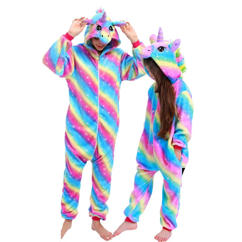 Kigurumi Unicorn Onesies Cartoon Pajamas For Adults Women Men Animal Pyjamas Homewear Halloween Christmas Cosplay Party Costume