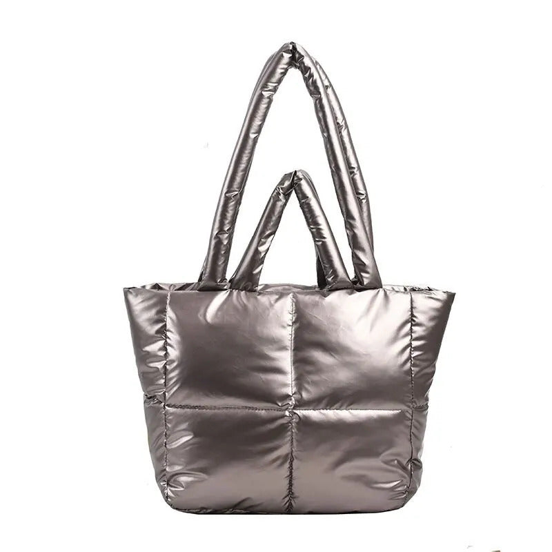 Handbag Female Large-capacity Bag Female New Tide Fashion Shoulder Bag Fall And Winter Cotton Bag Hundred Tote Bag