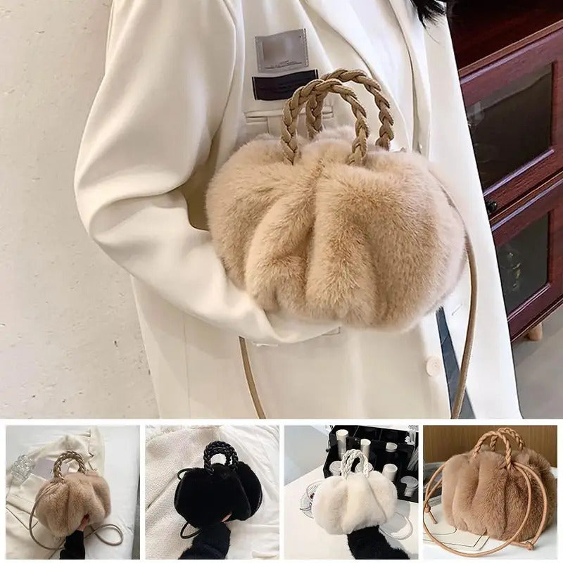 Cute Pumpkin Bag 2025 Autumn And Winter New Fashion Cloud Crossbody Bag Niche Design Sweet Girl Handbag