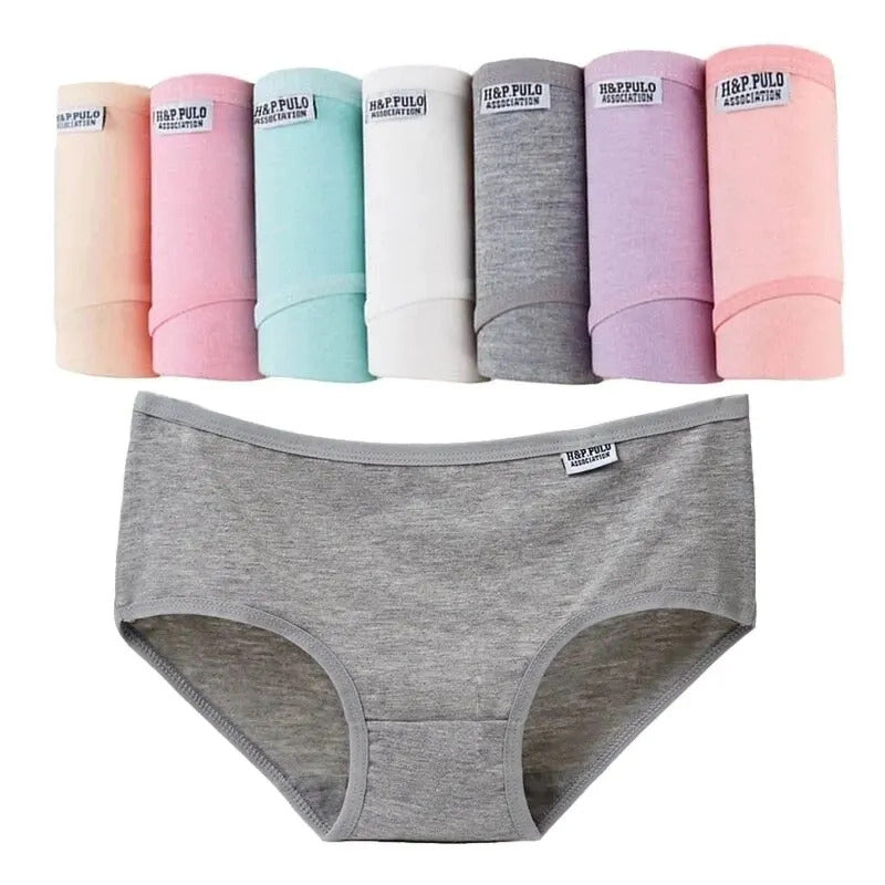 7Pcs/Lot Women's Panties Plus Size Underwear Cotton Briefs Girls Soft Pantys Female Intimates Underpant for Women Sexy Lingeries