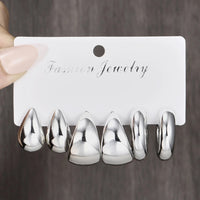 12pcs/Set Classic Fashion Twist C Shape Tear Drop Design Women's Gold-Color Earrings For Daily Workplace And Party Outfits 2024