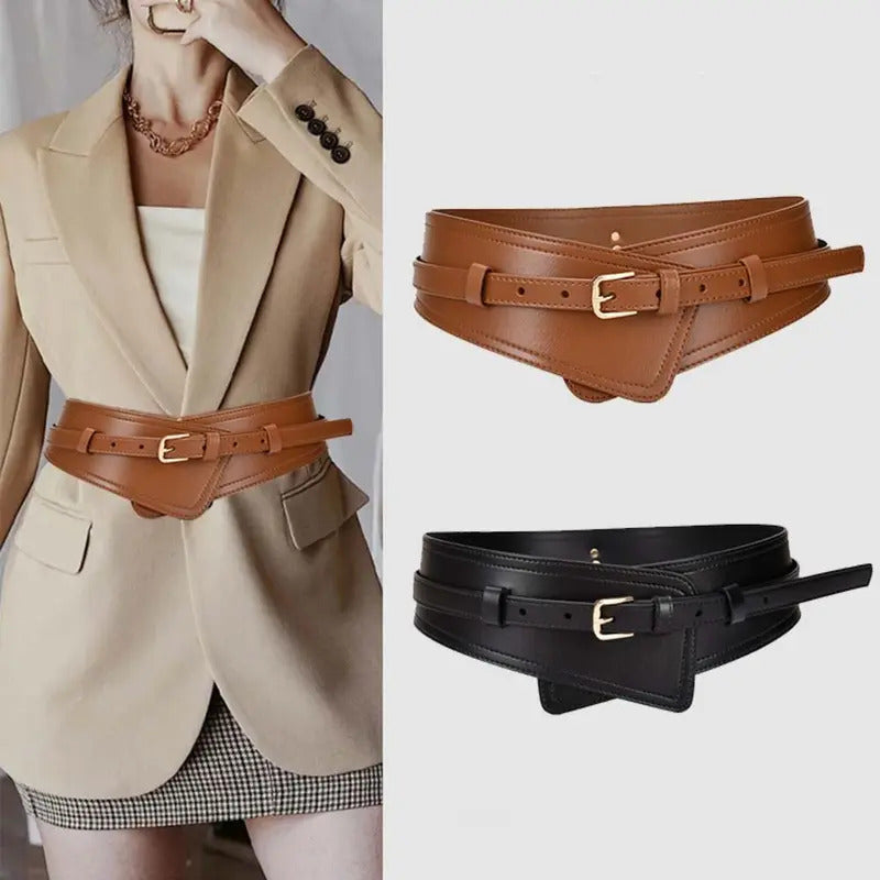 Girls Slimming Sweater Overcoat Belts For Women PU Leather Apparel Accessories Waistband Wide Belts Cummerbunds Waist Belt