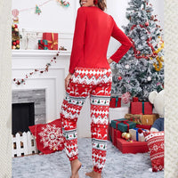 2Pcs/set women's pyjamas set long-sleeved trousers student homewear two-piece Christmas printing letter clothes girls women's cl