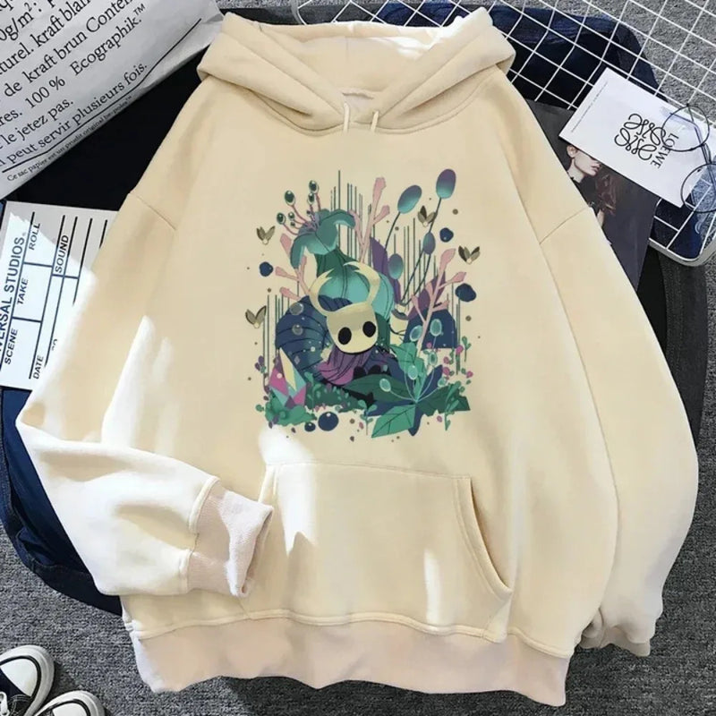 Hollow Knight Hoodies Men Korea Ulzzang Grunge Y2k Aesthetic Fmale Autumn and Winter Pullover Hoddies Graphic Streetwear