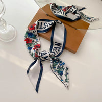 2023 New Twill Silk Scarf D Home Silk Scarf Bag Silk Scarf Tied Bag Decoration Ribbon Headband Star Same High-end Gift