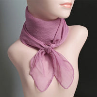 New 70X70cm Simulation Silk Scarves Women's Versatile Small Square Solid Chiffon Scarf Gauze Scarf Party Gift