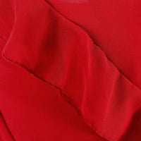 2024 Elegant Red Chiffon Slip Dresses for Women Sexy Spaghetti Strap Backless Lace-up Ruffles Long Maxi Evening Party Prom Dress