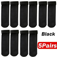 5Pair New Women Winter Thicken Warm Short Socks Thermal Cashmere Wool Socks Nylon Snow Velvet Boots Home Floor Calcetines Mujer