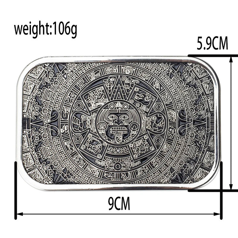 Aztec Calendar Men's Metal Belt Buckle Jeans Accessories High Quality