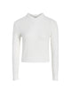 White v neck sweater