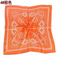 European and American Hot Sale Vintage Paisley Small Cashew Flower 70*70 Satin Square Silk Scarf