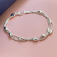 925 Sterling Silver 3MM Snake Chain Bracelets For Women Men Simple Hip Hop Punk Charm Bracelet Fashion Party Wedding Jewelry