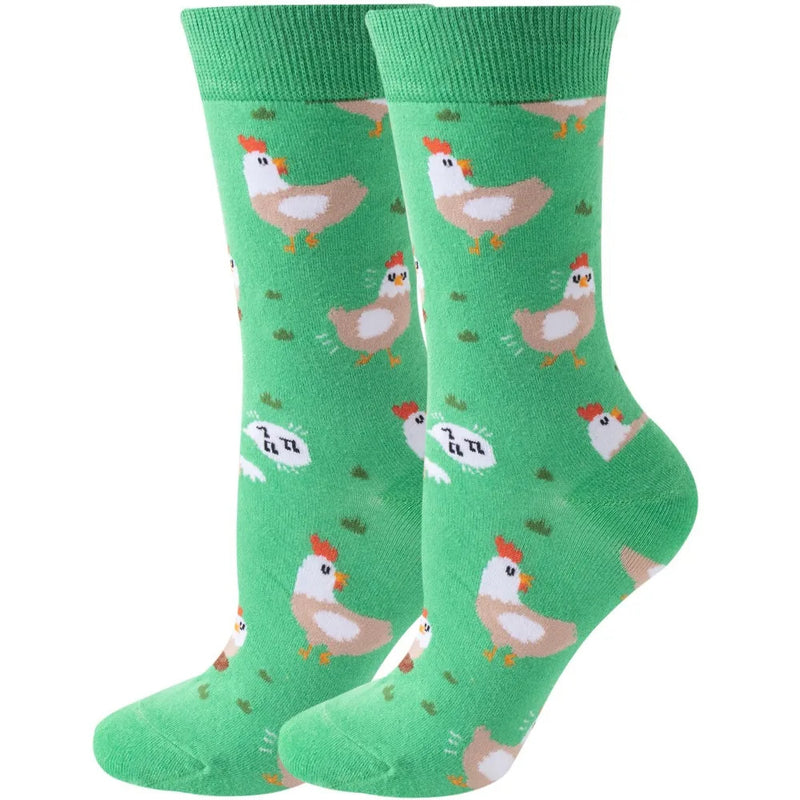 New Fashion Colorful Funny Happy Casual Women Socks Dress Harajuku Cute Animal Cartoon Men's Socks