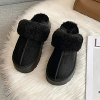 Fur Slippers Women Winter Plush Sandals  Luxury Slip on Platform Slides Female Thick Sole Designer Cotton Home Shoes