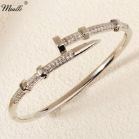 Classic Brand Nail Bracelets Female Temperament Simple Trendy Bracelet Zircon Screw Bracelet For Women As Gift