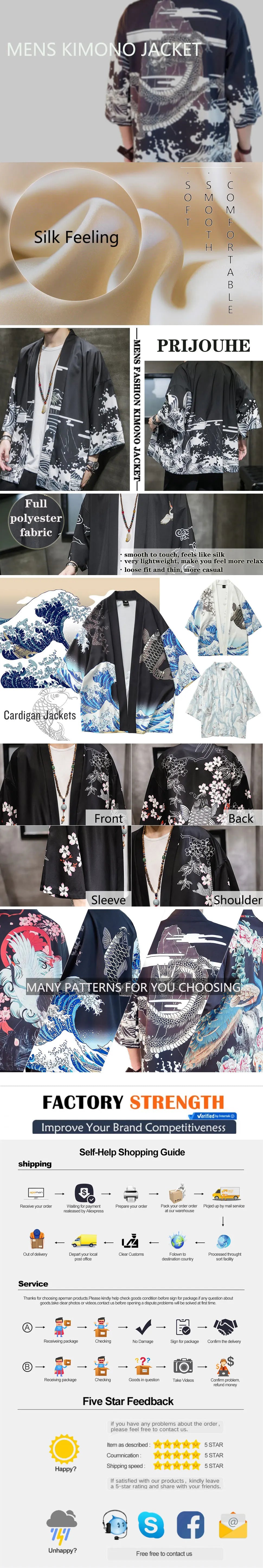 2024 New Women's kimono Cardigan Japanese Mensamurai Costume Anime Kimono Streetwear Male Yukata Harakuju Asian Japanese Clothes