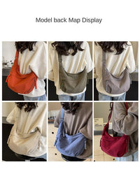 Nylon Fabric Shoulder Bag New High Capacity Women's Crossbody Messenger Bag Leisure Versatile Shoulder Hobos Bag