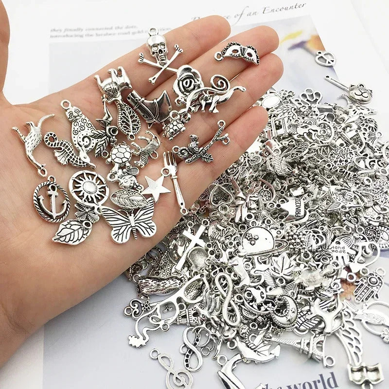 100/300pcs Tibetan Silver Mixed Pendant Animals Charms Beads for Jewelry Making Bracelet Earrings Necklace DIY Craft Art Charms