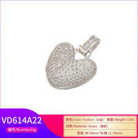 ZHUKOU 20x29mm delicate 26 silver color letter pendant for women handmade DIY necklace earrings jewelry accessories mode: VD614