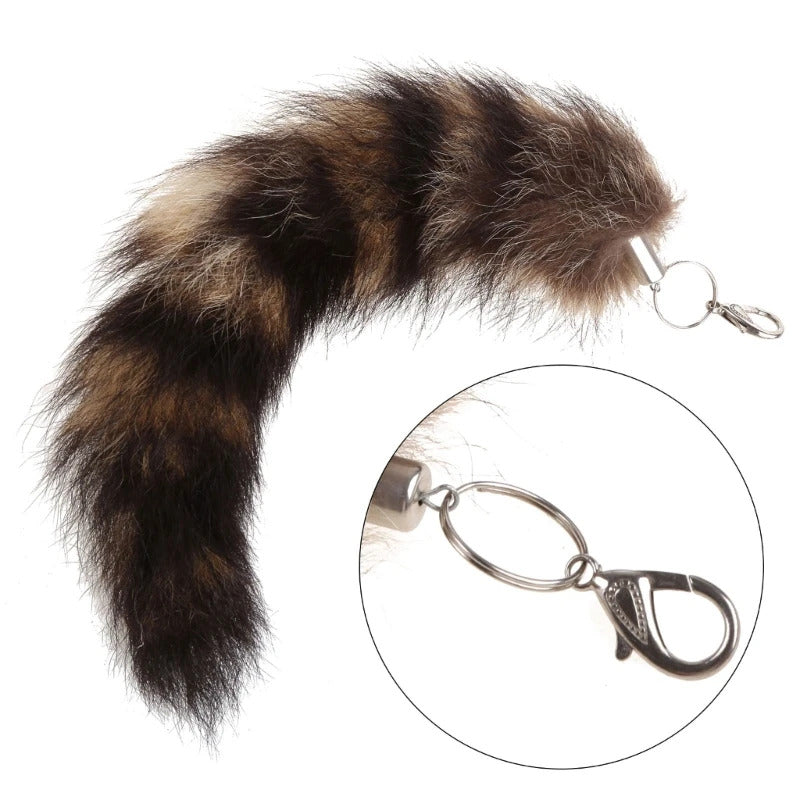 for Key Ring Raccoon Coat Tails Chain Keychain Keyring Gift New Tails Key Ring Chain Creative Rings for Men