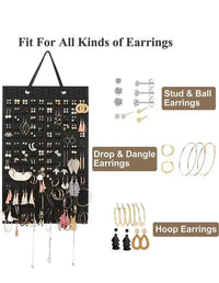 New Double Wall Mounted Jewelry Bag Jewelry Display Felt Earrings Storage Bag Necklace Ring Jewelry Organizer  Packaging