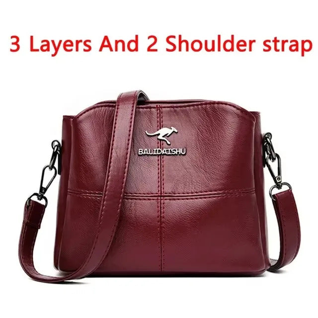 Luxury Handbag Fashion Print Large Capacity Soft Leather Women Shoulder Crossbody Bag Leisure Designer Ladies Purses and Handbag