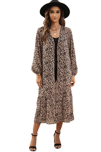 Leopard Print Duster Kimono