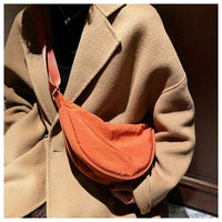 Casual Nylon Hobos Crossbody Bag for Women Shoulder Bag Woman Half Moon Chest Bags Tote Lady Travel Shopper Bag Female Purses