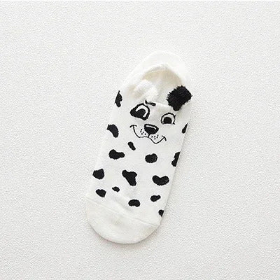 Kawaii Harajuku Cartoon Women Socks Cotton Invisible Sock Cute Animal Stereo Ear Girl Ankle Funny Breathable Socks Calcetines