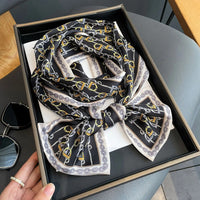 Luxury Design Ribbon Silk Scarf 17*150cm Headband Neckerchief Foulard Female Hair Scarfs Neck Tie Lady Skinny Scarves Soft Satin