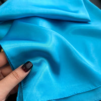 60cm Solid Colors Neckerchief Hijab Scarf For Women Silk Satin Headband Hair Scarves Female Square Shawls Head Scarfs For Ladies