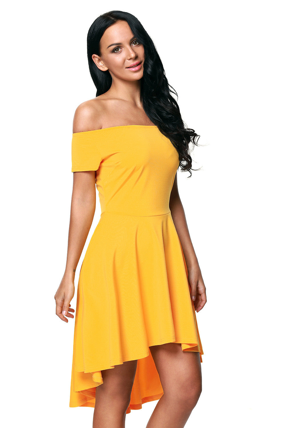 Yellow All The Rage Skater Dress