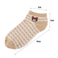 1-5Pairs Cotton Short Sock Cartoon 3D Cat Puppy Dog Animal Socks Harajuku Kawaii Women Girls Anklet Socks Breathable Casual Sox