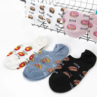 5 Pairs Thin Section of Short Socks CHILDREN'S Boat Socks Black and White Striped Boat Socks Ins Tide Versatile