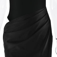 JULISSA MO Satin Sexy Hollow Out Women Maxi Dress Black Sleeveless High Waist Dress Female Autumn Skinny Elegant Party Clubwear