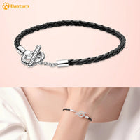 Danturn 925 Sterling Silver Bracelets Gold Heart, Butterfly Crown Women Bangles Luxury Jewelry Anniversary GIft DIY Fashions