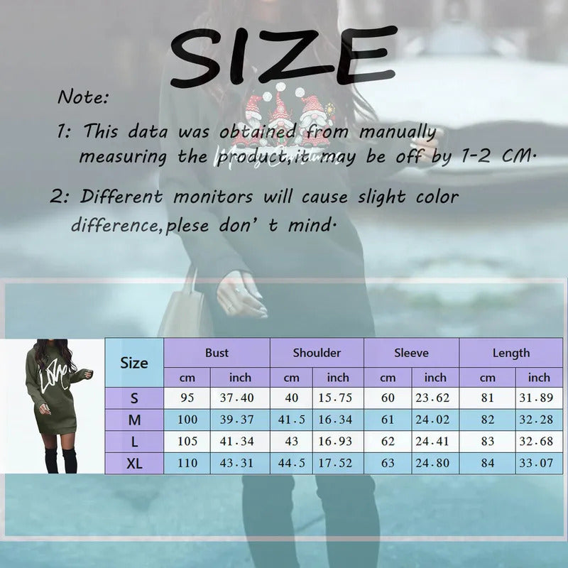 Streetwear Women Clothing Y2k Dress Winter Clothes Women Hoodies Pullover Christmas Casual Autumn Harajuku Sweatshirts Dress