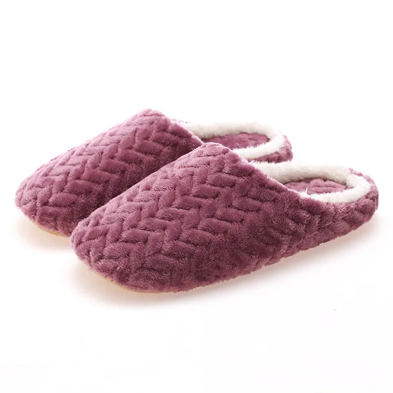 Unisex Fluffy Home Slippers Soft Lightweight Anti Slip Comfortable Indoor Slides for Autumn Winter